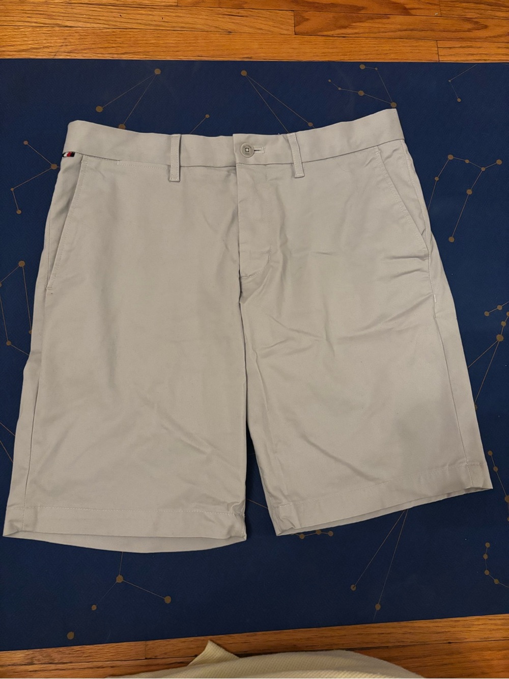 Tommy Hilfiger Light Gray Flat Front Chino Shorts